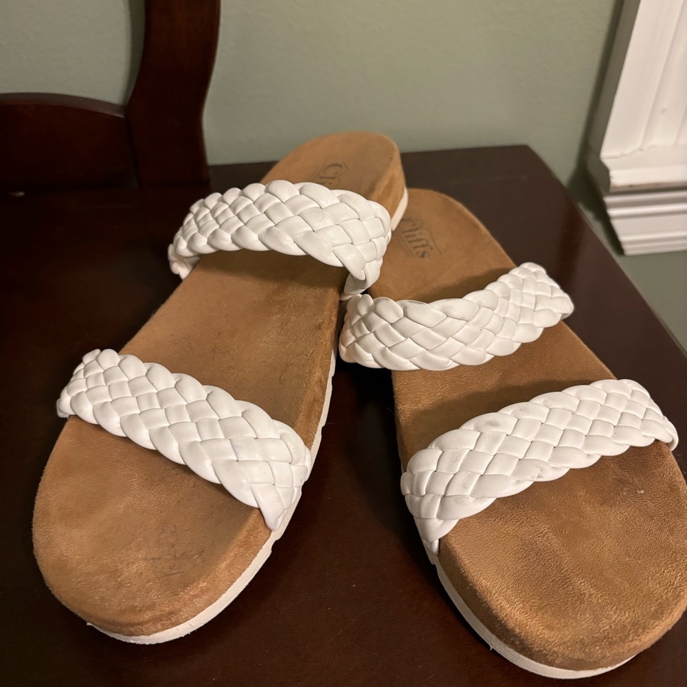 White sandals